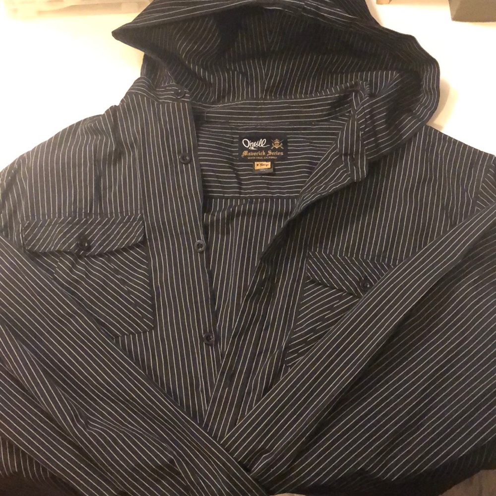 O’Neill hooded long sleeve button up